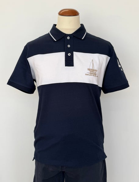 Block Pikee Navy White