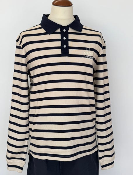 French Stripe Rugger White Navy