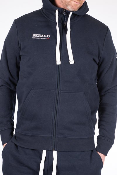 Authentic Logo Zip Hood Huppari Tummansininen