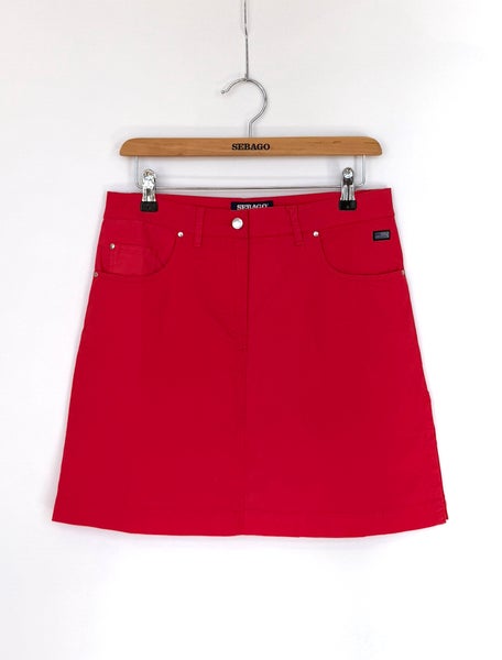 Classic Skort Shortsihame Vadelmanpunainen