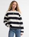 Barbour Eva Sweatshirt -collegepaita luonnovalkoinen/tummansininen