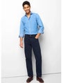 M5 Six soft Twill chinot tummansininen