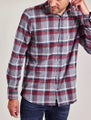 Sebago Twisted Yarn Flannel Shirt kauluspaita Navy Red