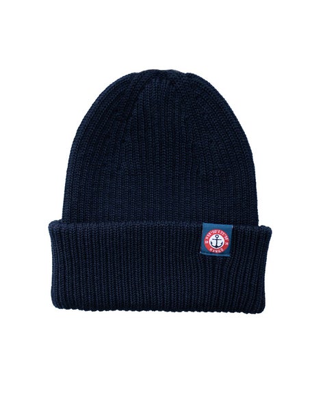 Rib Beanie merino pipo tummansininen