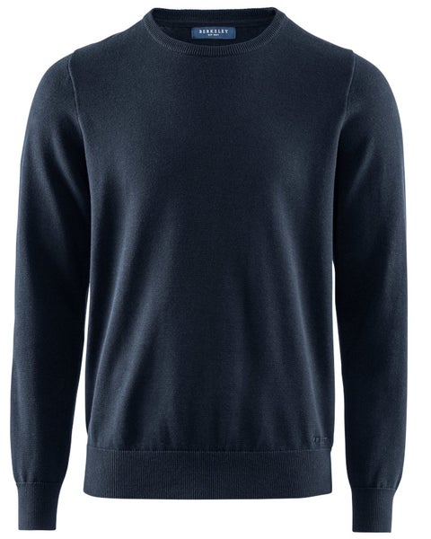 Brockton Cotton Crew neule tummansininen