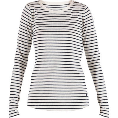 Ditte LS Rib Paita Beige / Tummansininen