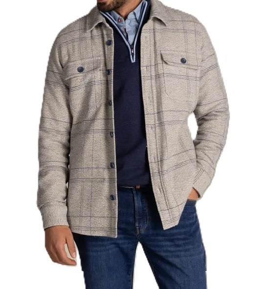 Atlas paitatakki vaaleanharmaa