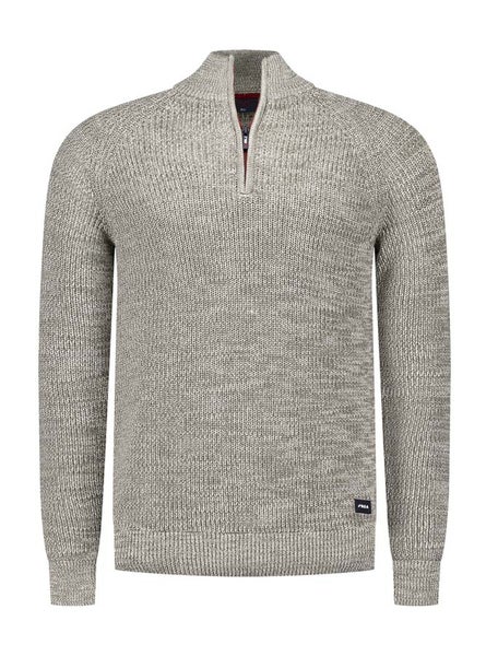 Pullover Half Zip neule harmaa