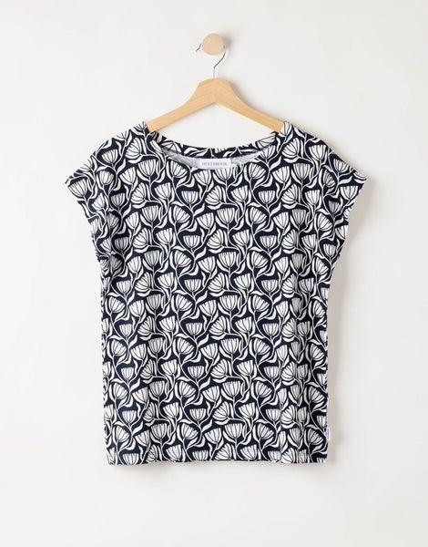 Ellen Capsleeve t-paita Tummansininen