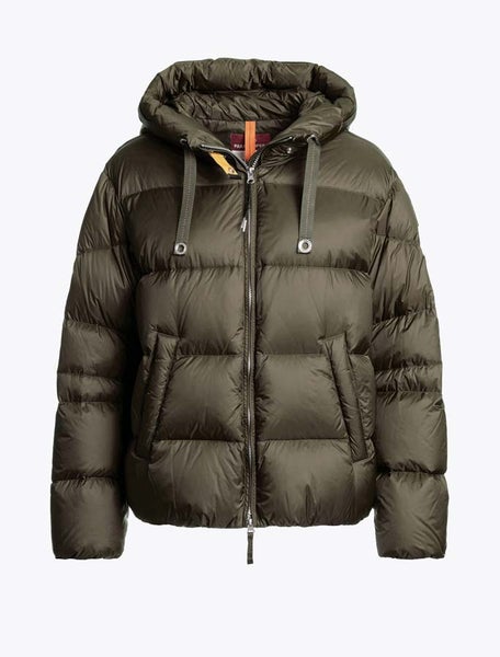 Tilly untuvatakki oliivinharmaa