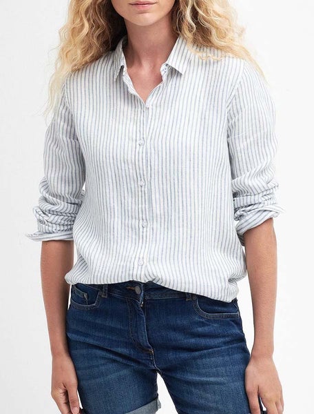 Marine Shirt Pellavapaita Sininen raita