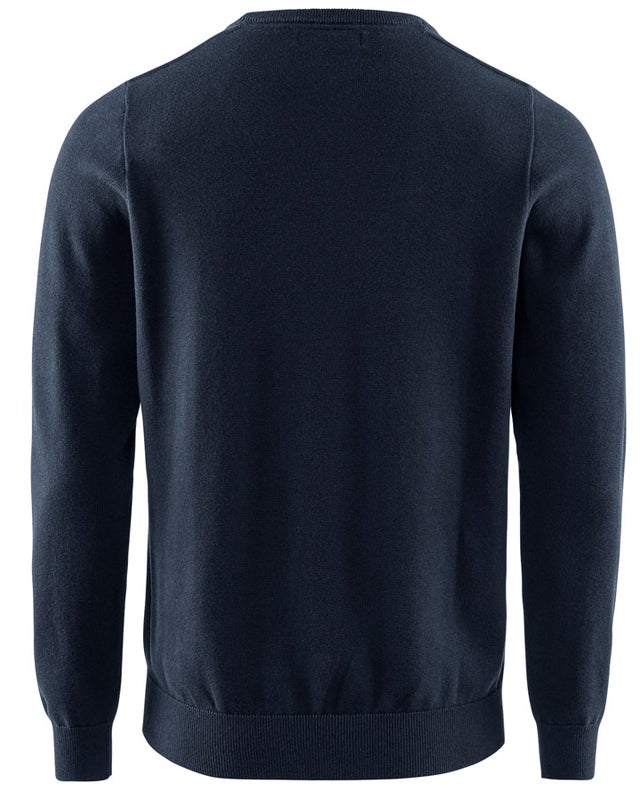 Brockton Cotton Crew neule tummansininen