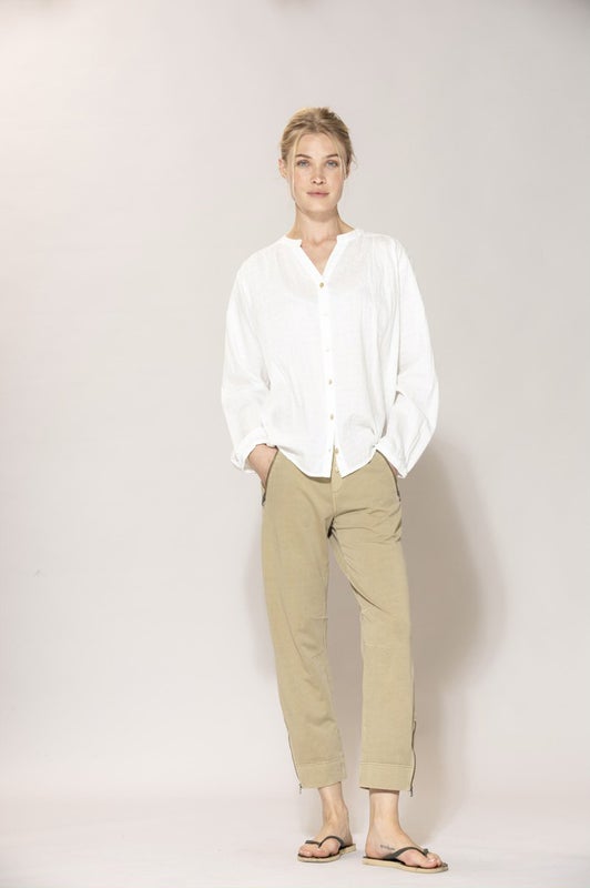 Jade -collegehousut vaalea l&auml;mmin beige