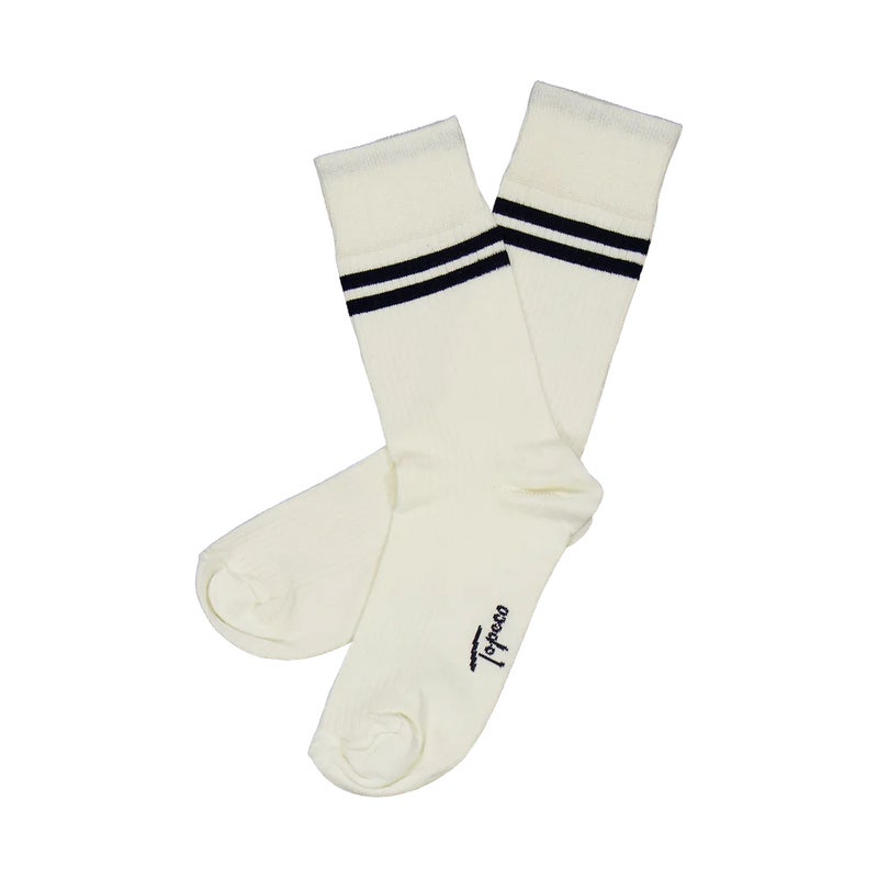 Puuvillasukat Stripe Valkoinen