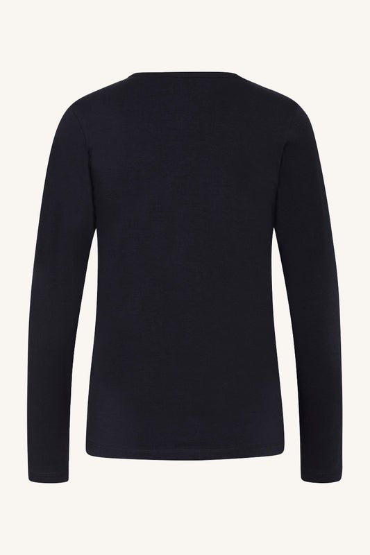 Amy LS trikoopaita Tummansinien