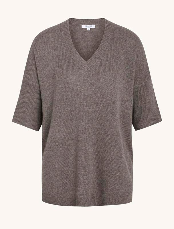 Claire Pia neule meleerattu ruskea