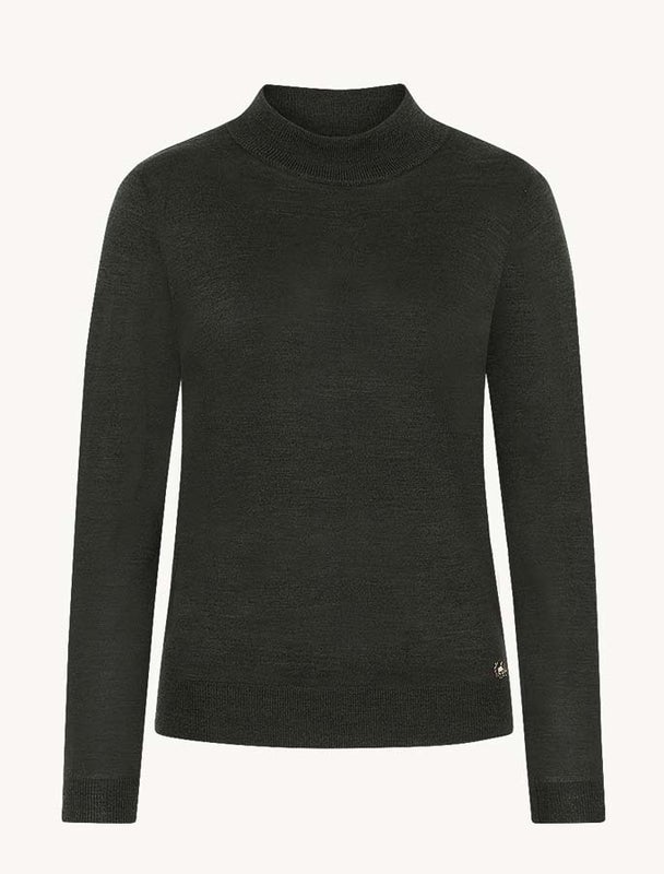 Paulia Pullover merinovillaneule Tummanvihre&auml;