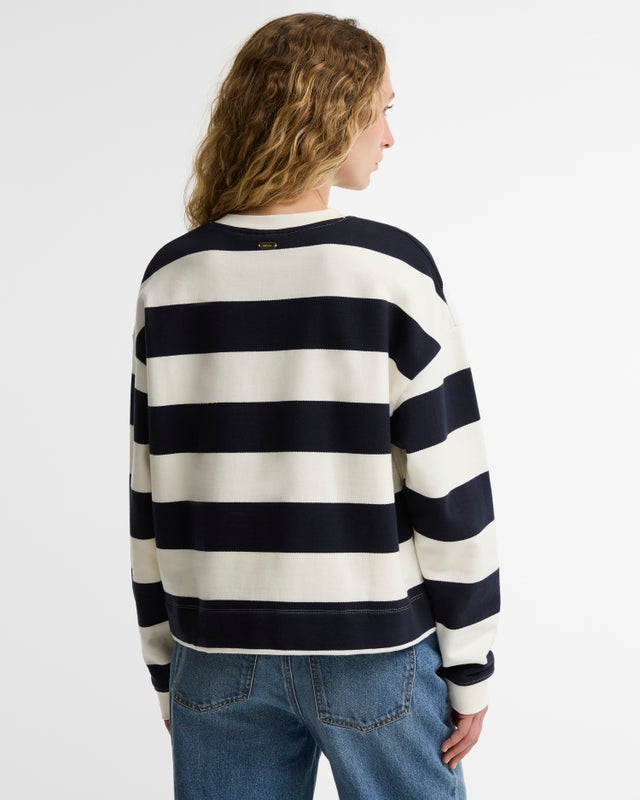 Barbour Eva Sweatshirt -collegepaita luonnovalkoinen/tummansininen