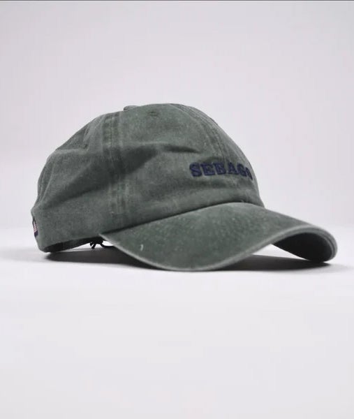 Sebago Outwashed Cap Denim -lippalakki vihre&auml;