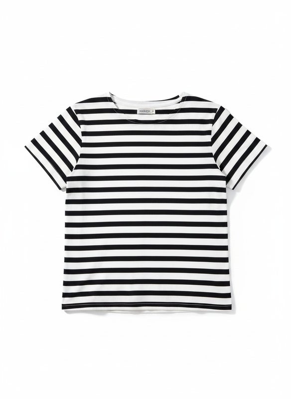 Striped W t-paita valkoinen/tummansininen
