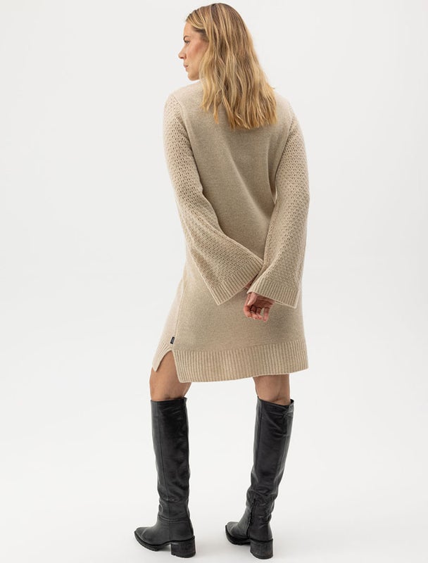 Holebrook Svea Wool dress villamekko beige