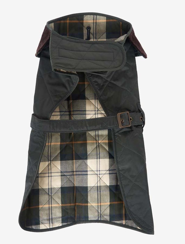 Quilted Dog Coat koiran tikkitakki tummanvihre&auml;