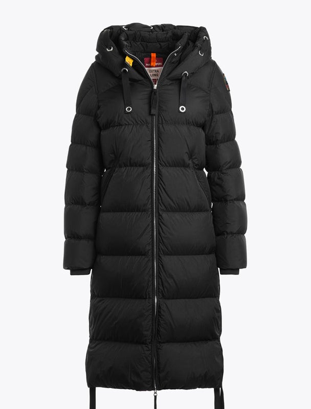 Panda pitk&auml; untuvatakki musta