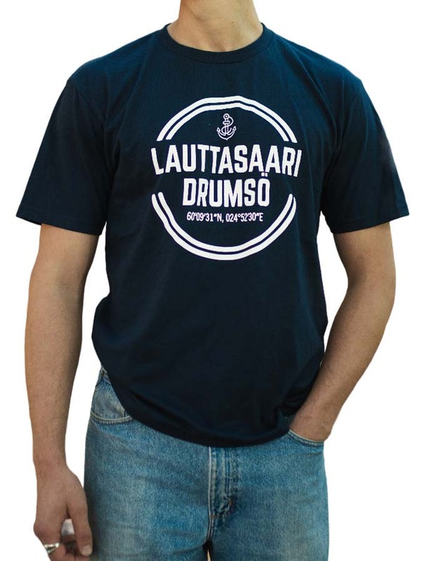 Lauttasaari t-paita unisex tummansininen