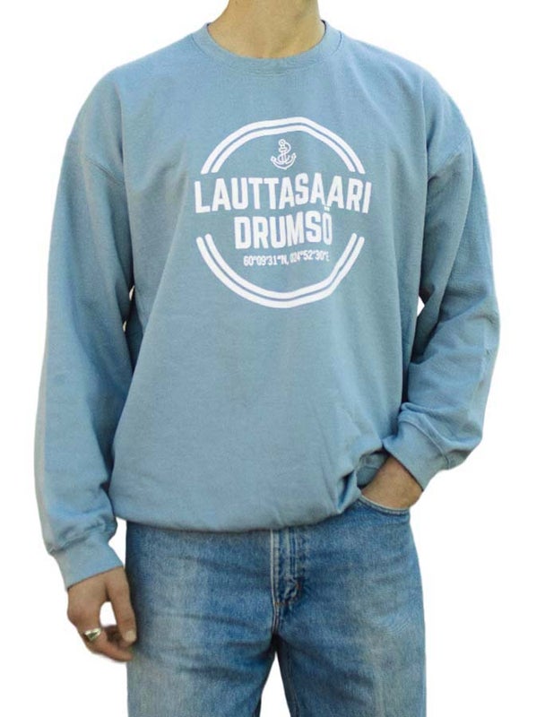 Lauttasaari Collegepaita unisex vaaleansininen