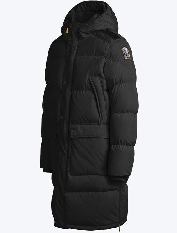 Long Bear Down Jacket miesten pitk&auml; untuvatakki musta