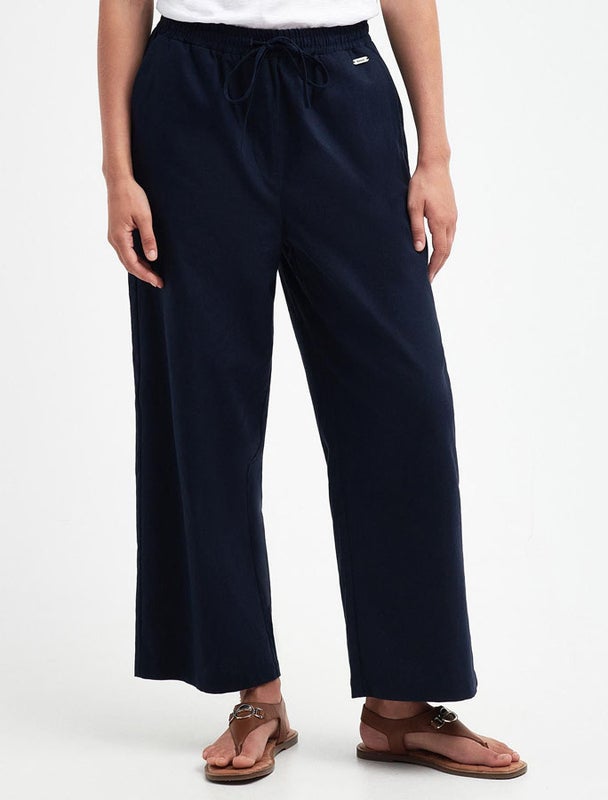 Barbour Christie Trousers pellavaiset housut tummansininen