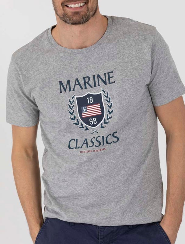 Marine Classics Graphic T-paita Harmaa