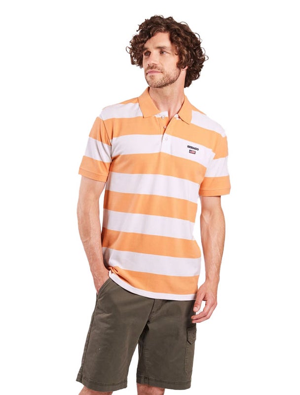 Mick Block Stripe pikee oranssi