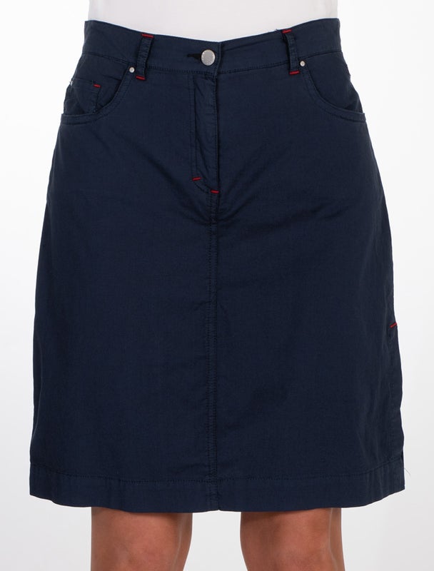 Classic Midi Skort W Tummansininen