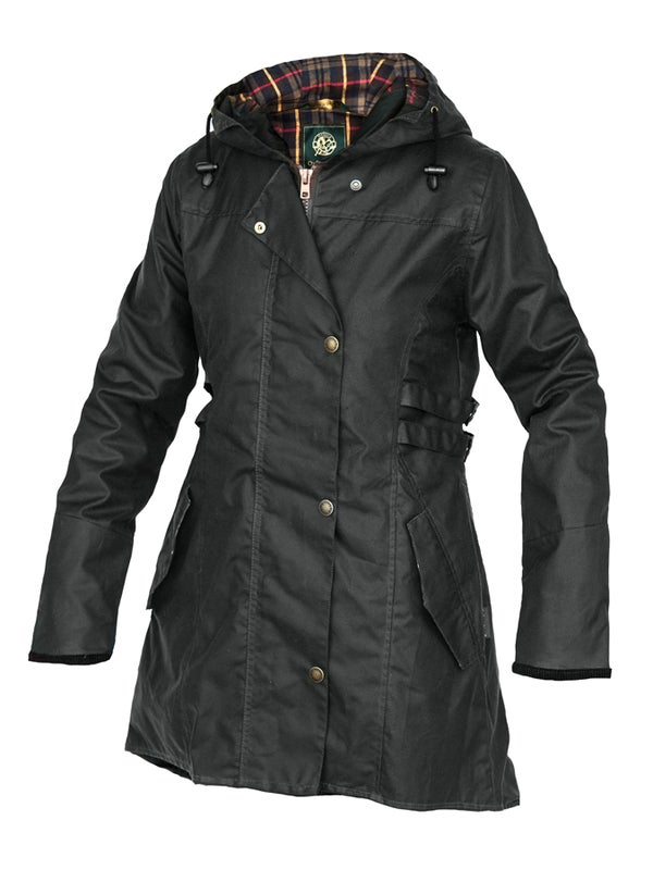 Womens Hooded Katrina Wax Jacket &Ouml;ljykangastakki Ruskea