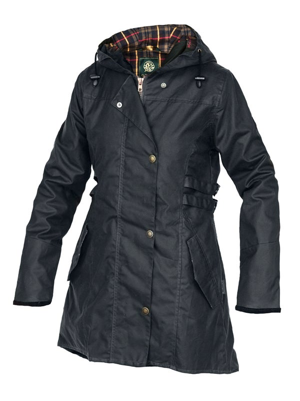 Oxford Blue Katrina Wax Jacket &Ouml;ljykangastakki Tummansininen